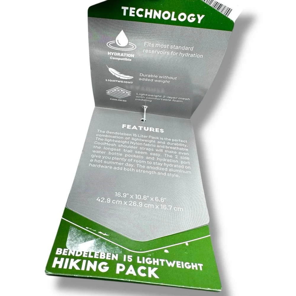 Timber Ridge Bendeleben 15L Backpack Gray Red Lightweight Hiking Day Pack - NEW‎